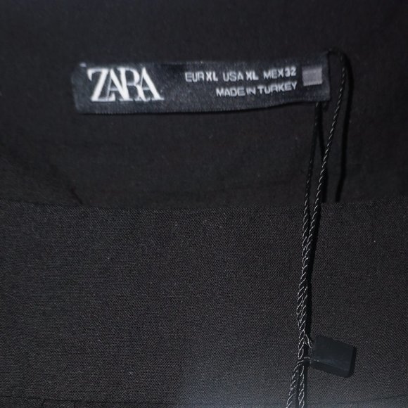 NEW Zara Embroidered Eyelet Crochet Layered Black Tank Top Blouse Sleeveless XL - Picture 6 of 6